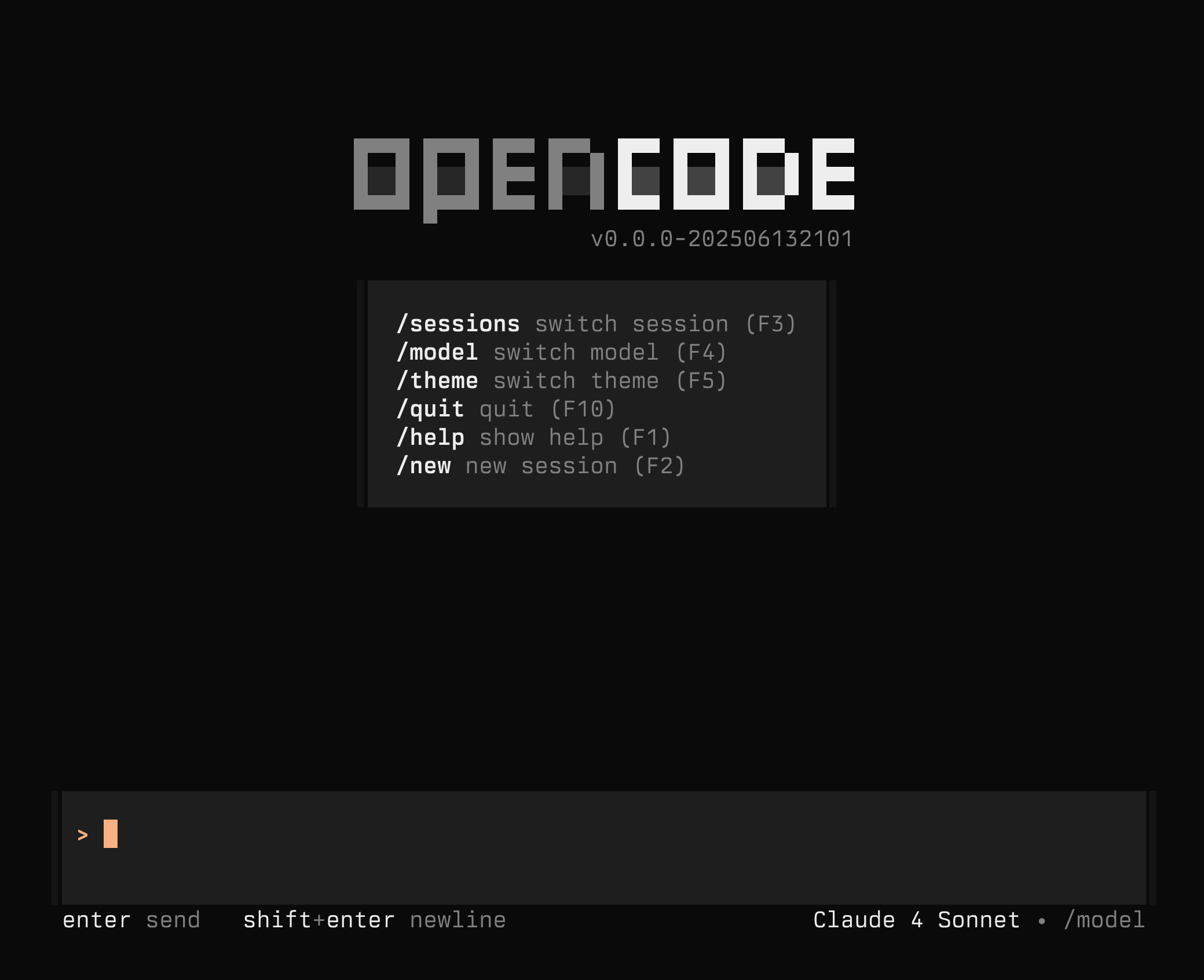 opencode Terminal UI